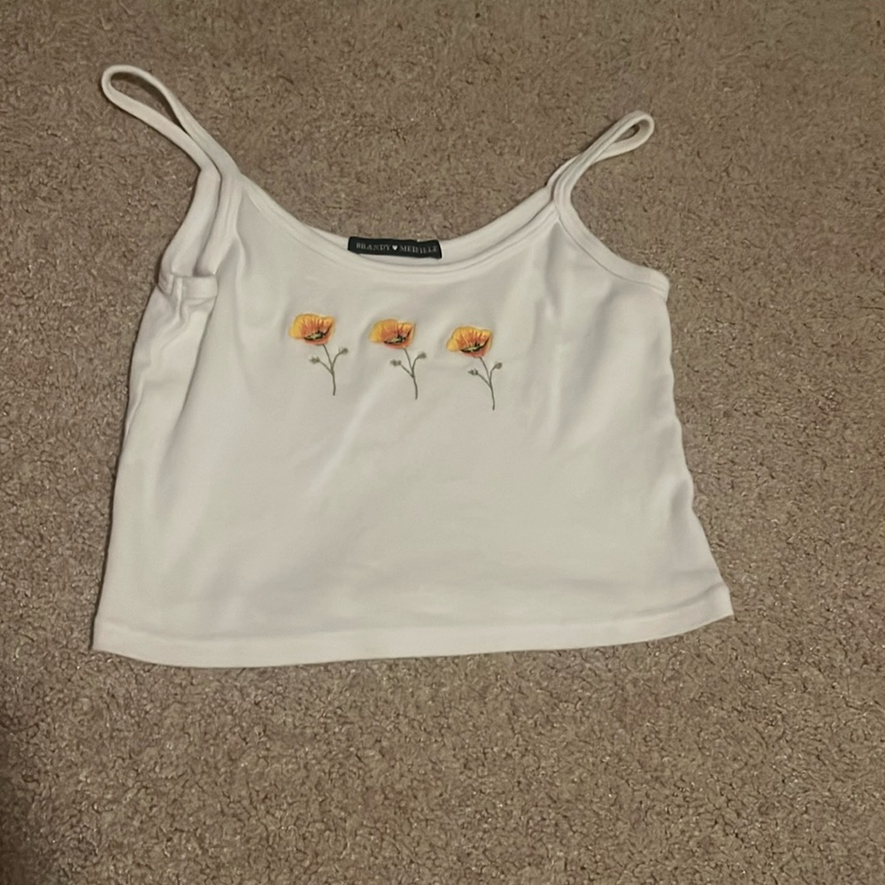 Brandy Melville white crop top